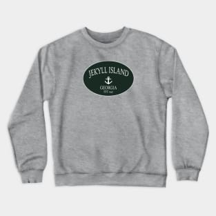 Jekyll Island Georgia Sea Islands Anchor Dark Green Crewneck Sweatshirt